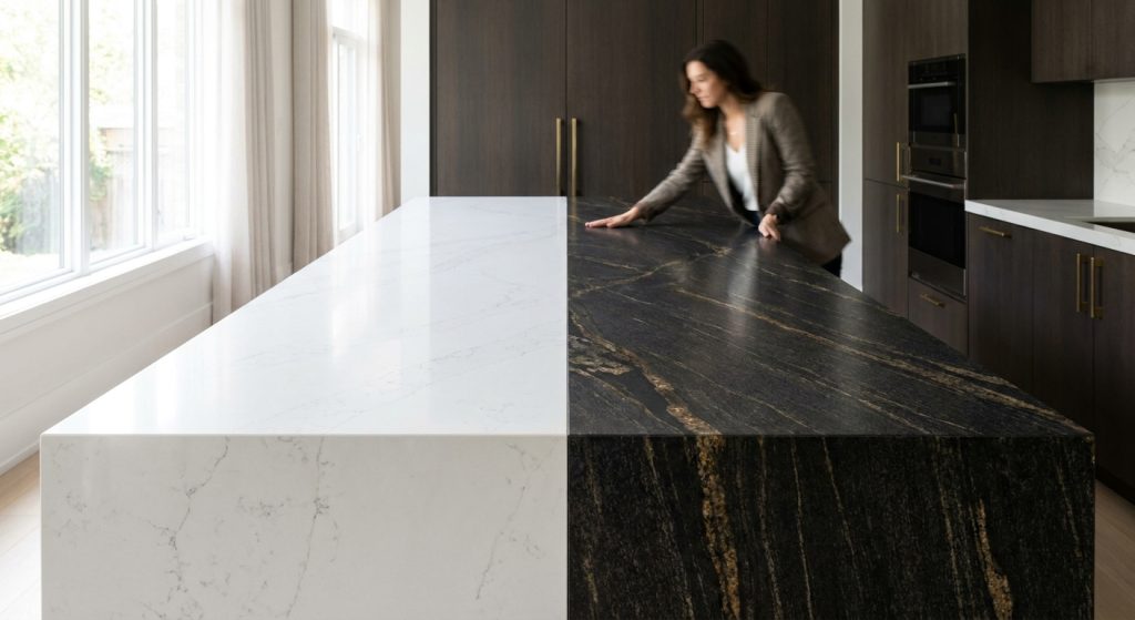 Comptoirs de quartz et de granit : cinq idées reçues qui coûtent cher